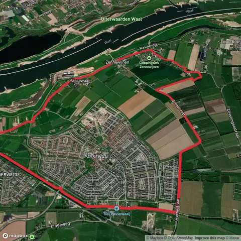 Bresestraat and Linge Waalpark Loop