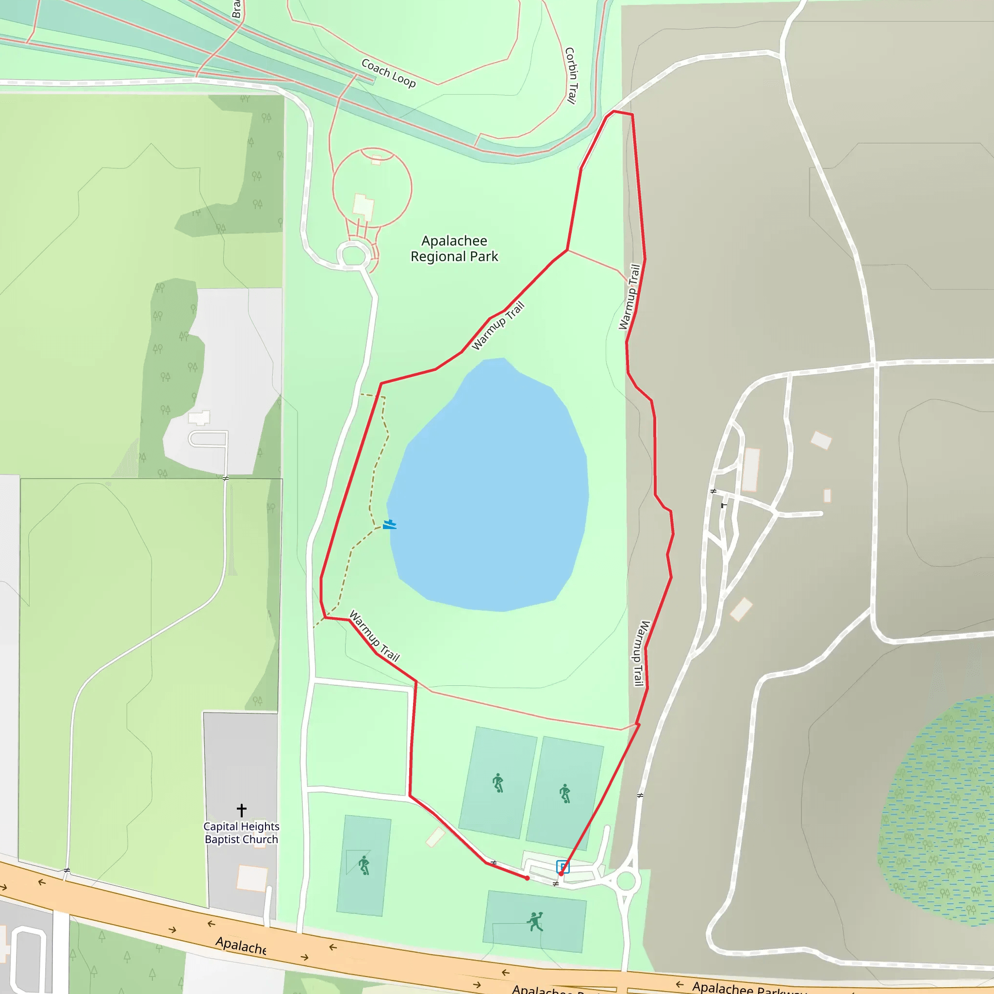 Warmup Loop Trail mobile static map