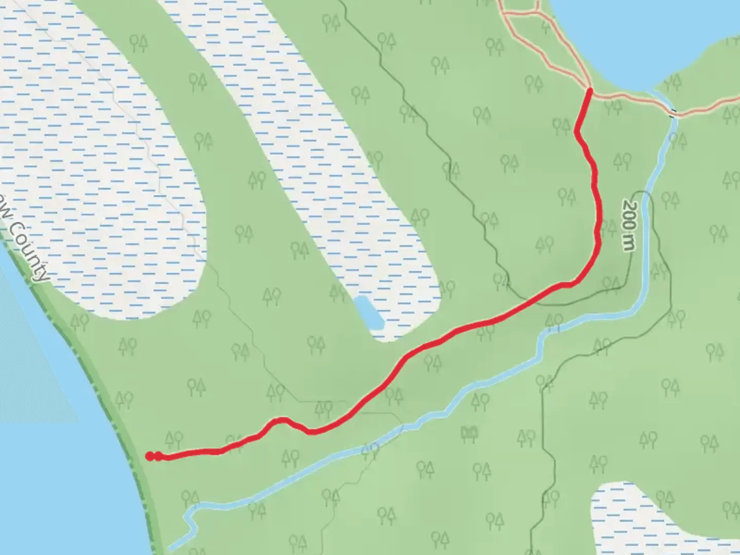 An image depicting the trail Rainbow Cove Trail and its surrounding area.