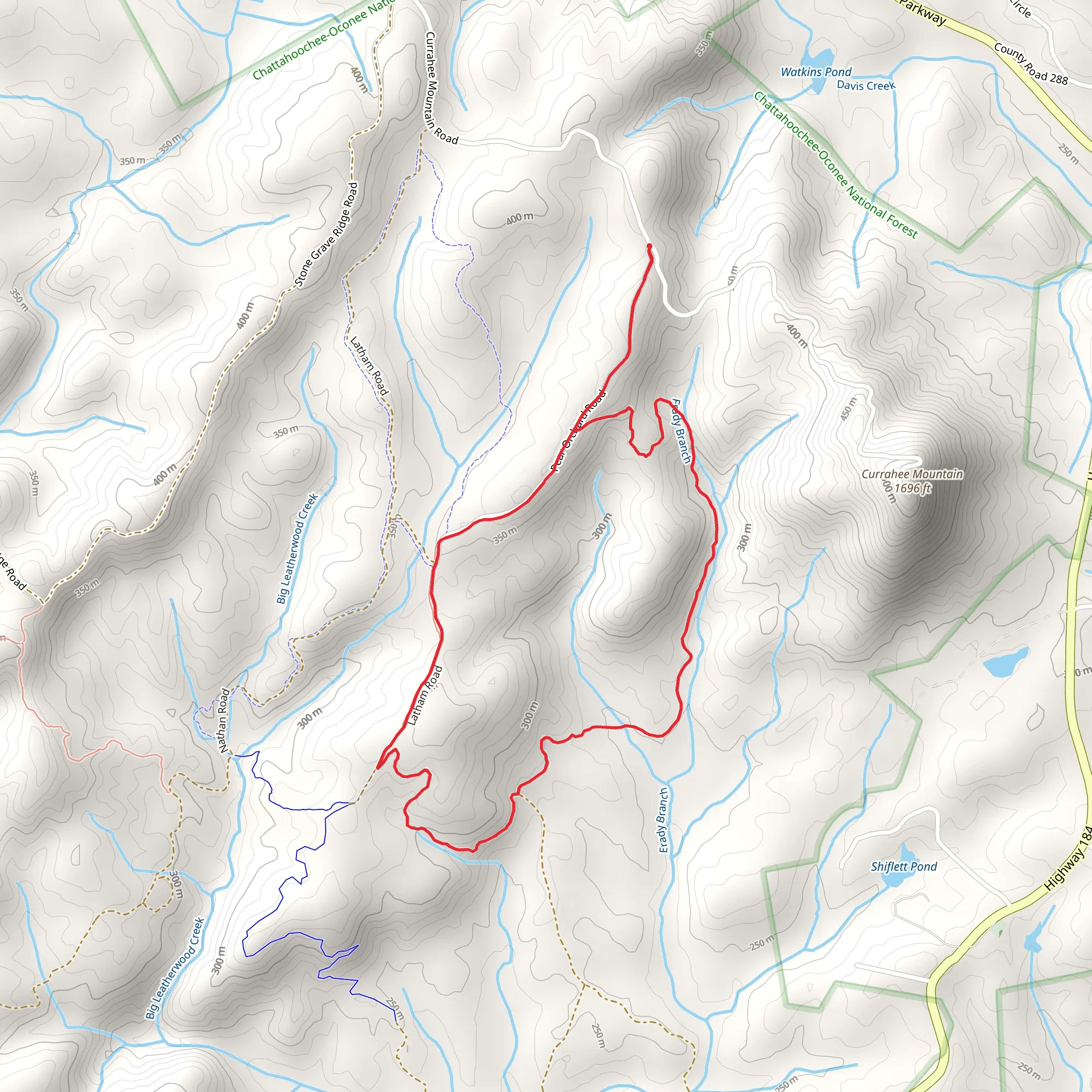 Frady Branch Loop mobile static map