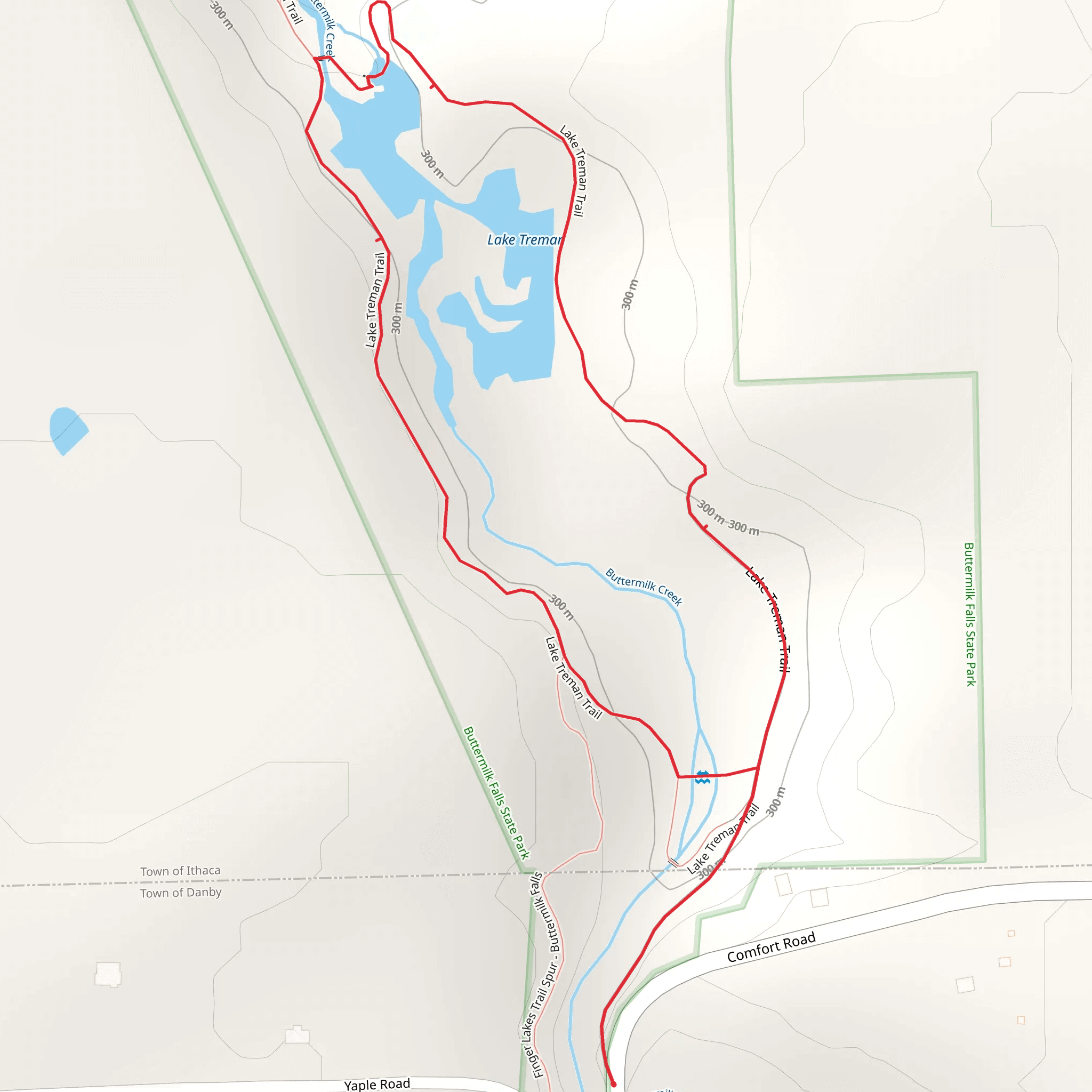 Lake Treman Loop mobile static map