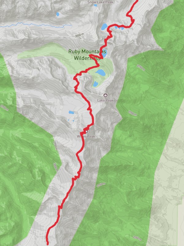 Ruby Crest National Recreation Trail, Wines Peak, Liberty Lake, Dollar Lakes Trail