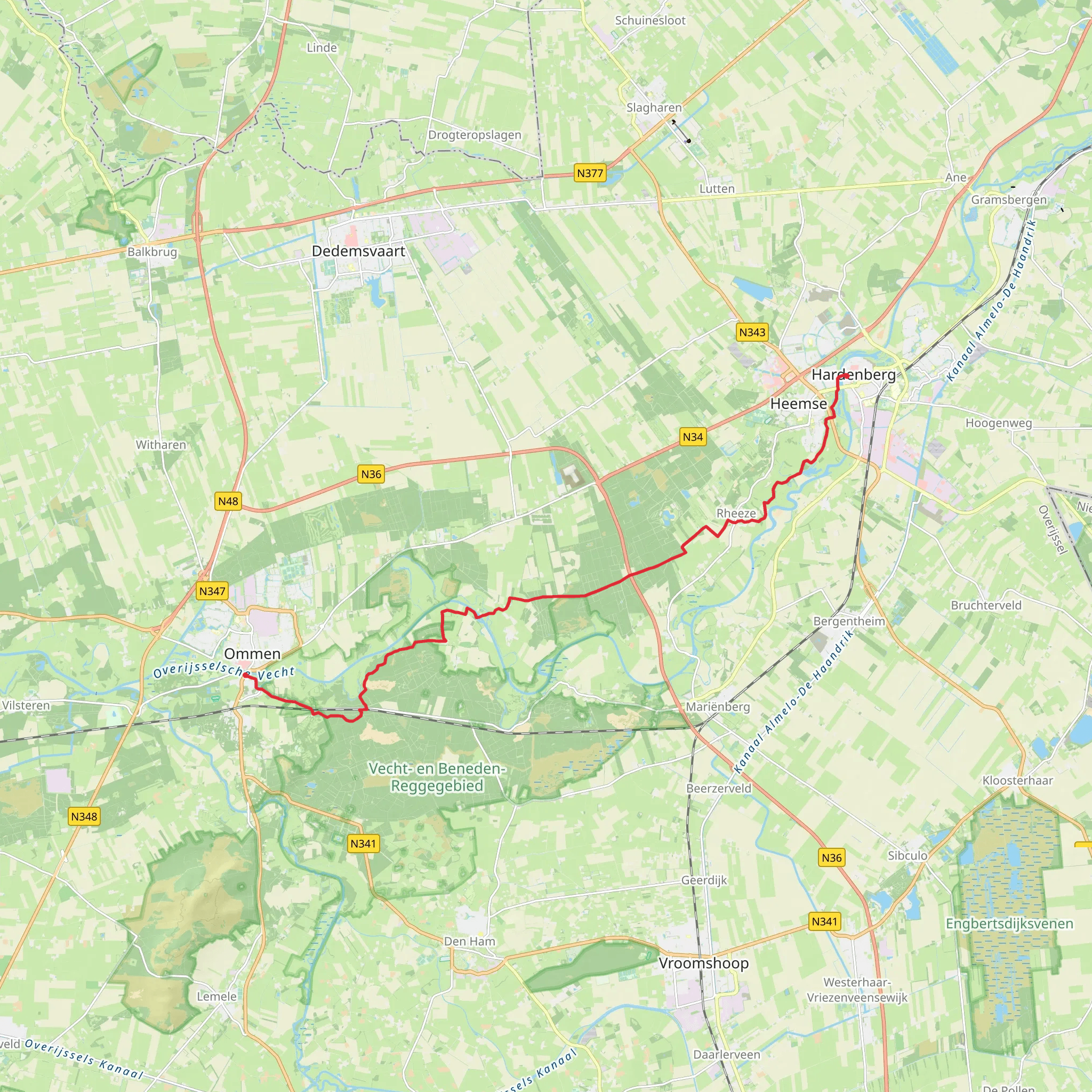 De Heetdelle, Hardenberg and Heemser mobile static map