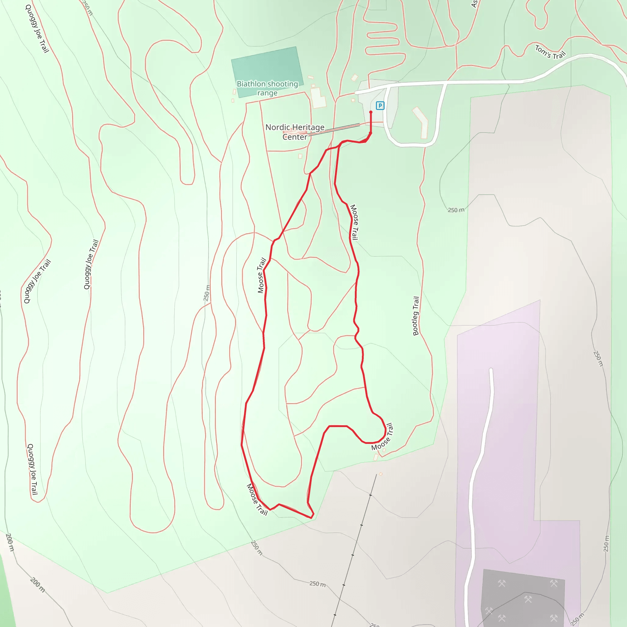 Moose Loop Trail mobile static map