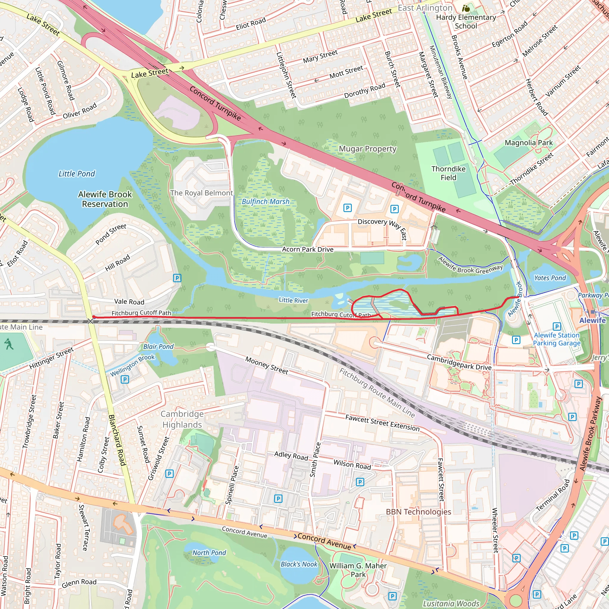 Little River and Fitchburg Cutoff Path mobile static map