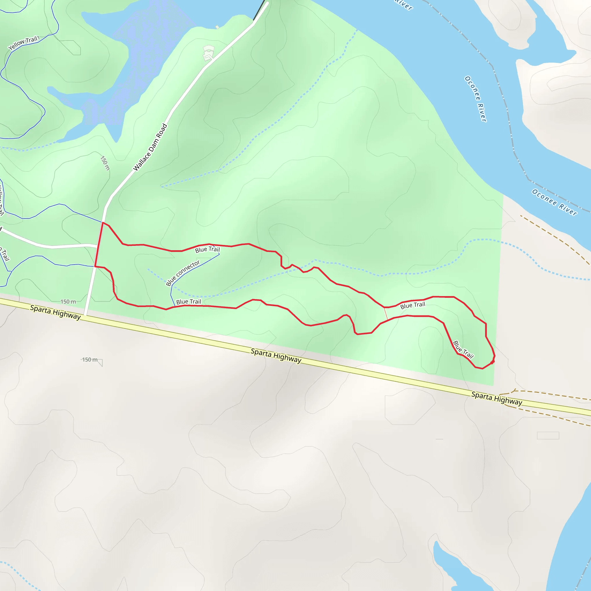 Blue Loop Trail mobile static map
