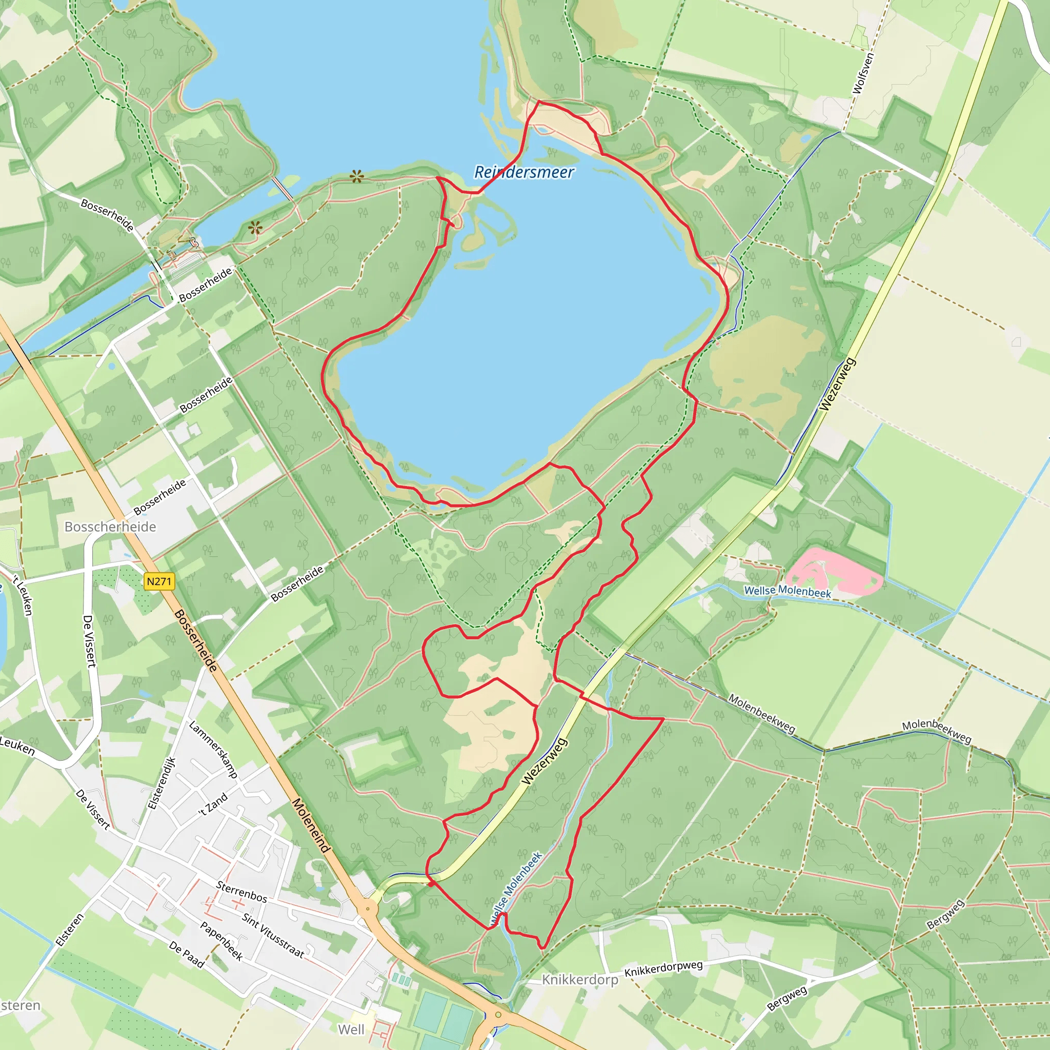 Bosserheide and Reindersmeer Loop mobile static map