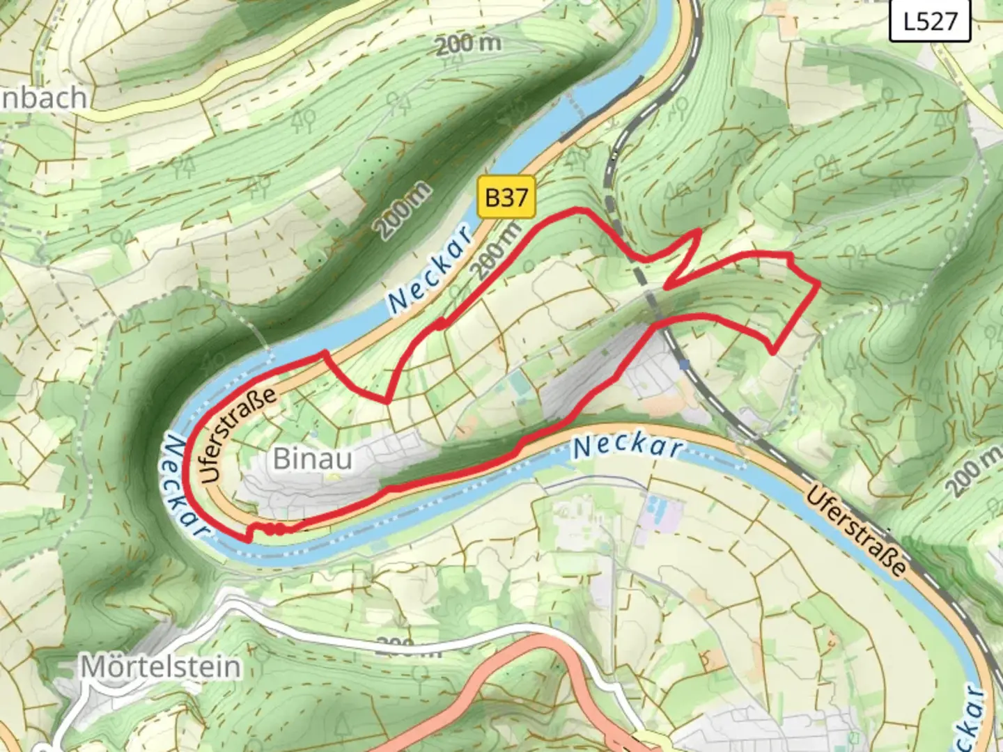 An image depicting the trail Treidelpfad and Dauchstein Weg and its surrounding area.