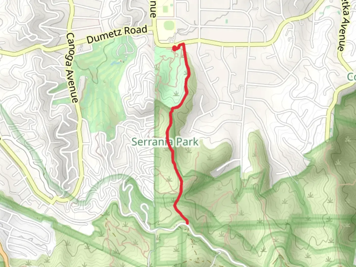 An image depicting the trail Serrania Ridge Trail and its surrounding area.