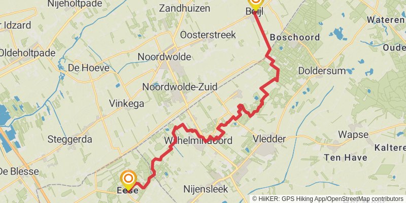 Friese Woudenpad stage 6 Map