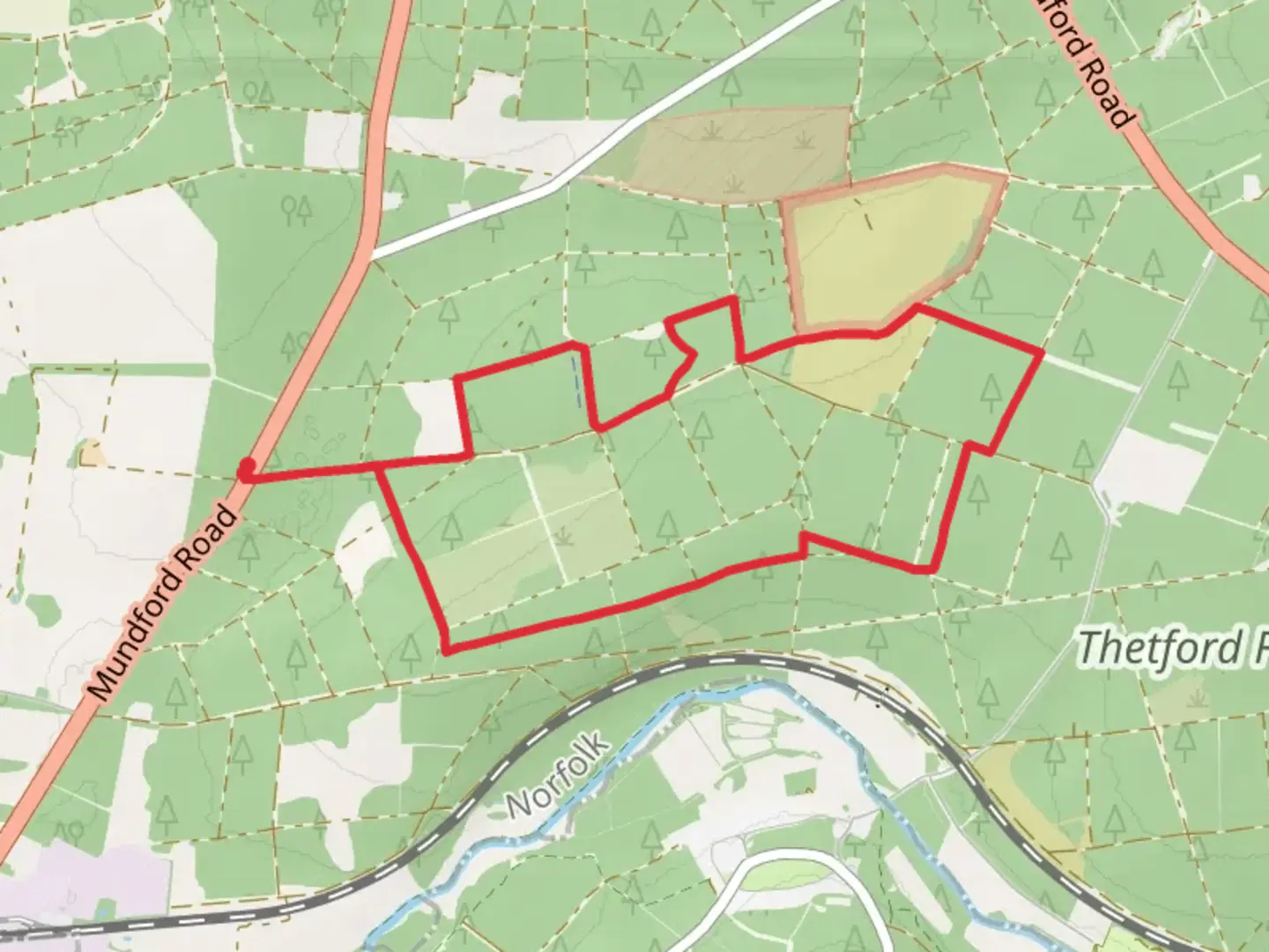 An image depicting the trail Top Road Trail and its surrounding area.