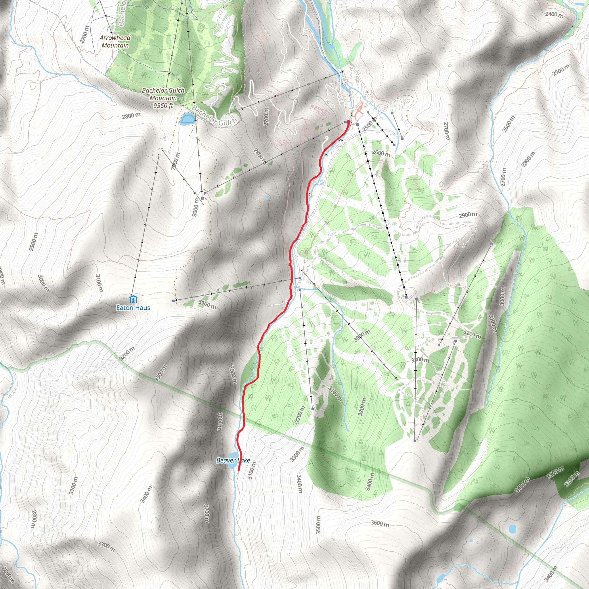 Beaver Lake Trail mobile static map