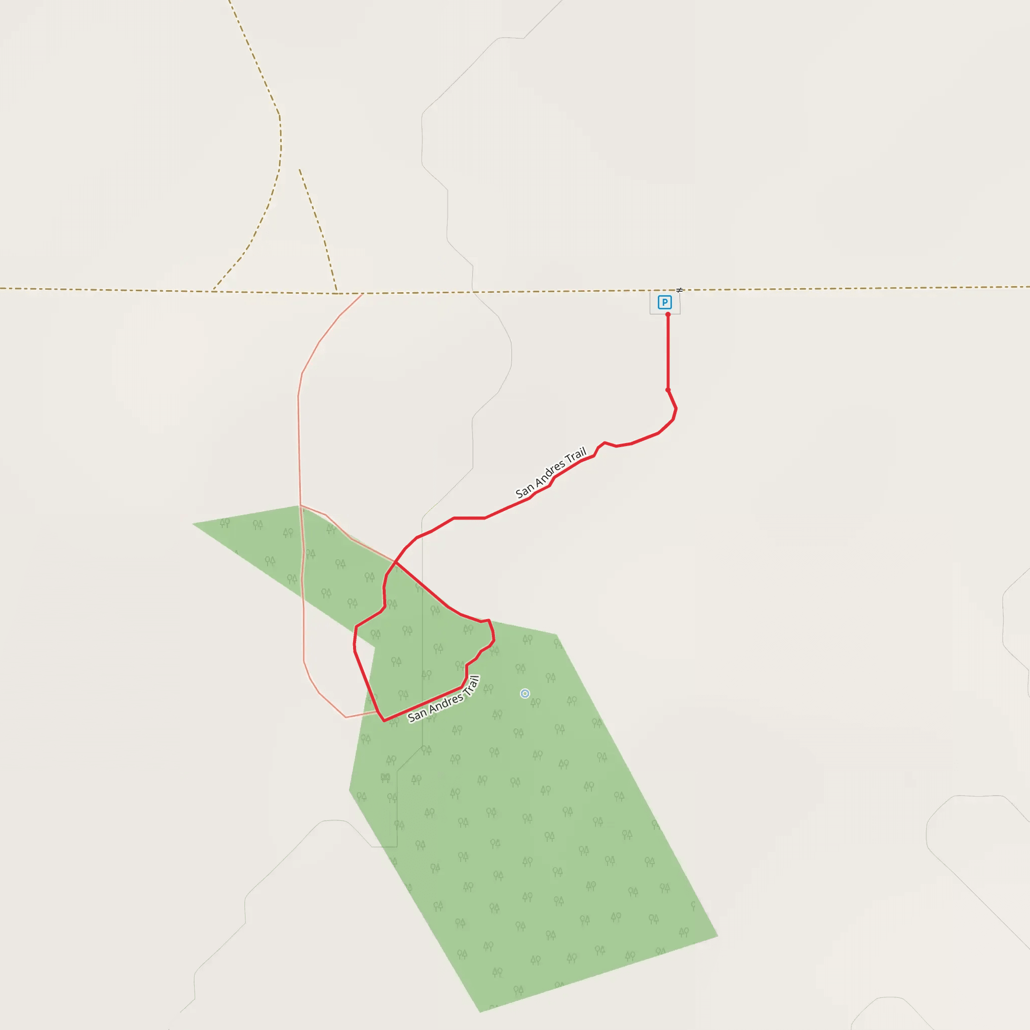San Andres Loop Trail mobile static map