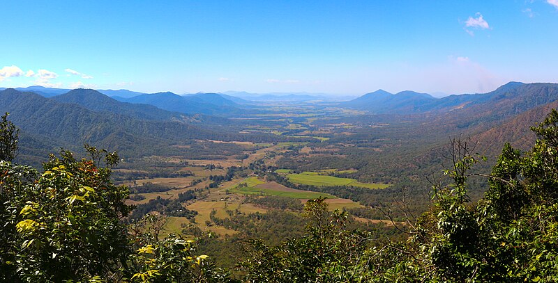An image depicting the trail Eungella National Park and its surrounding area.