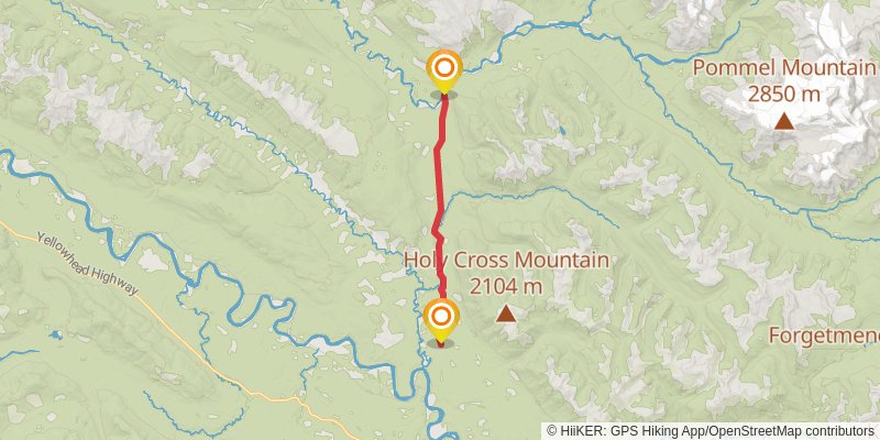 Great Divide Trail stage 67 Map