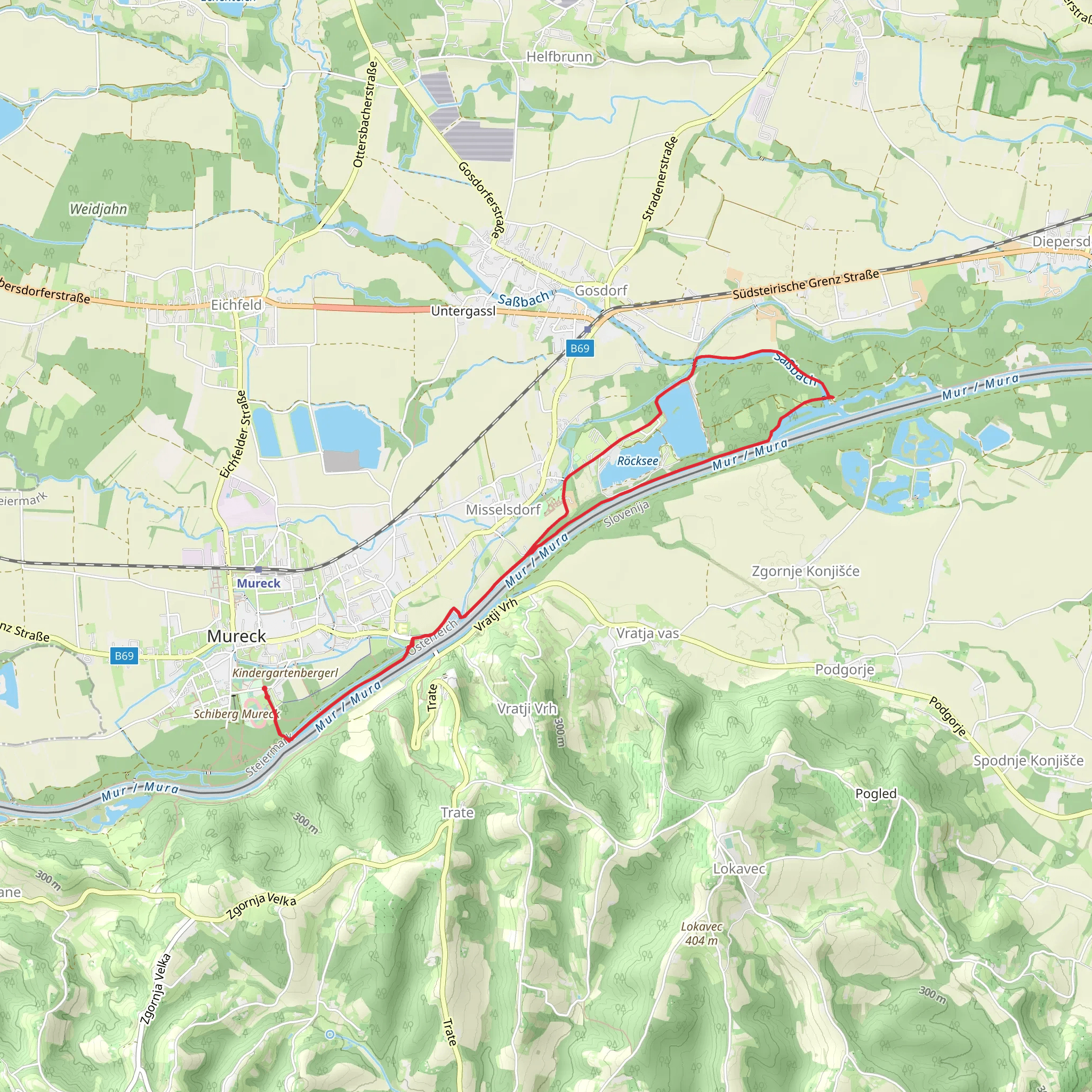 Mureck to Rocksee Lake Loop mobile static map