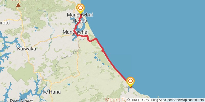 Te Araroa North Island stage 25 Map
