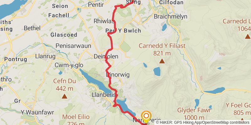 Castles in North Wales stage 13 Map