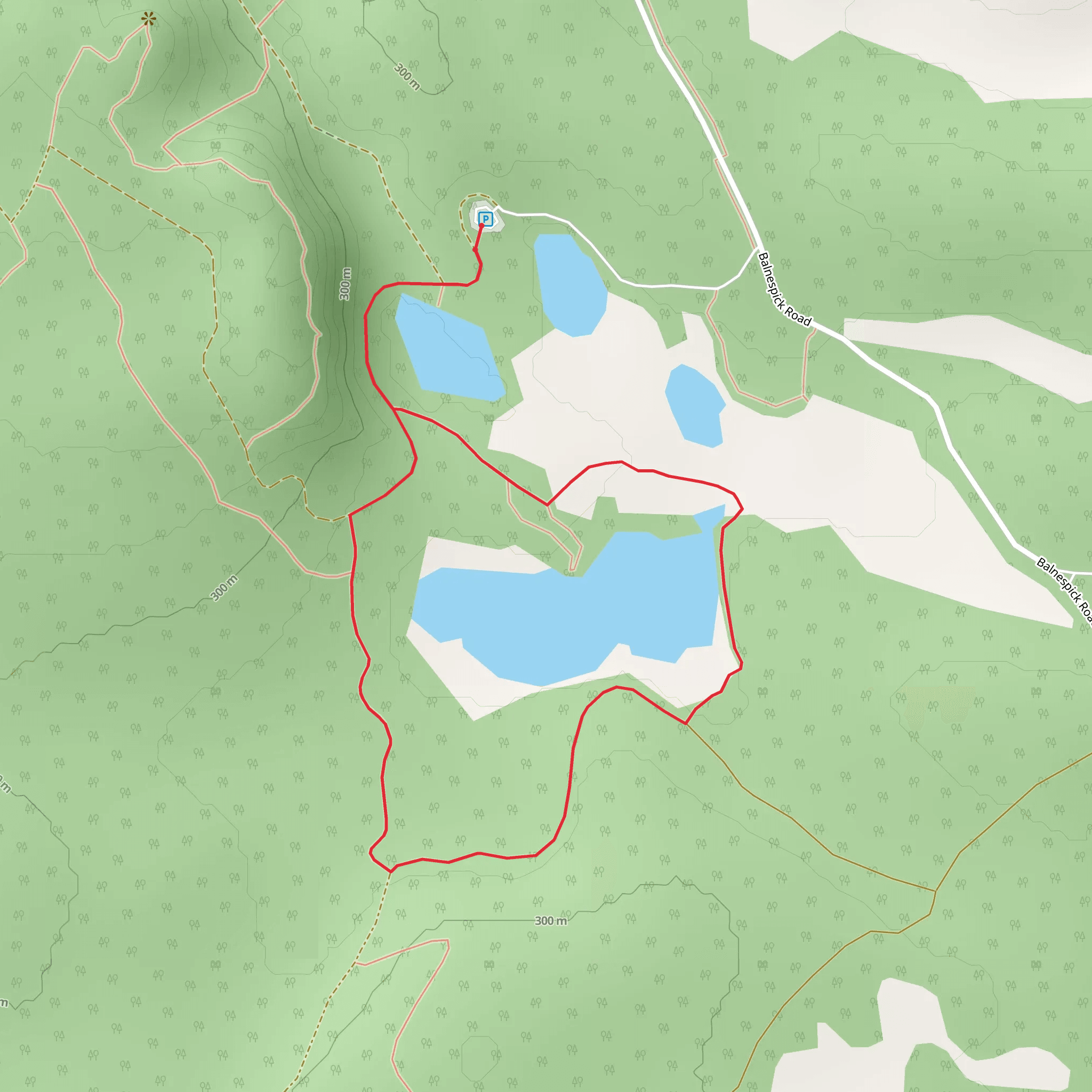 Uath Lochans Loop Trail mobile static map