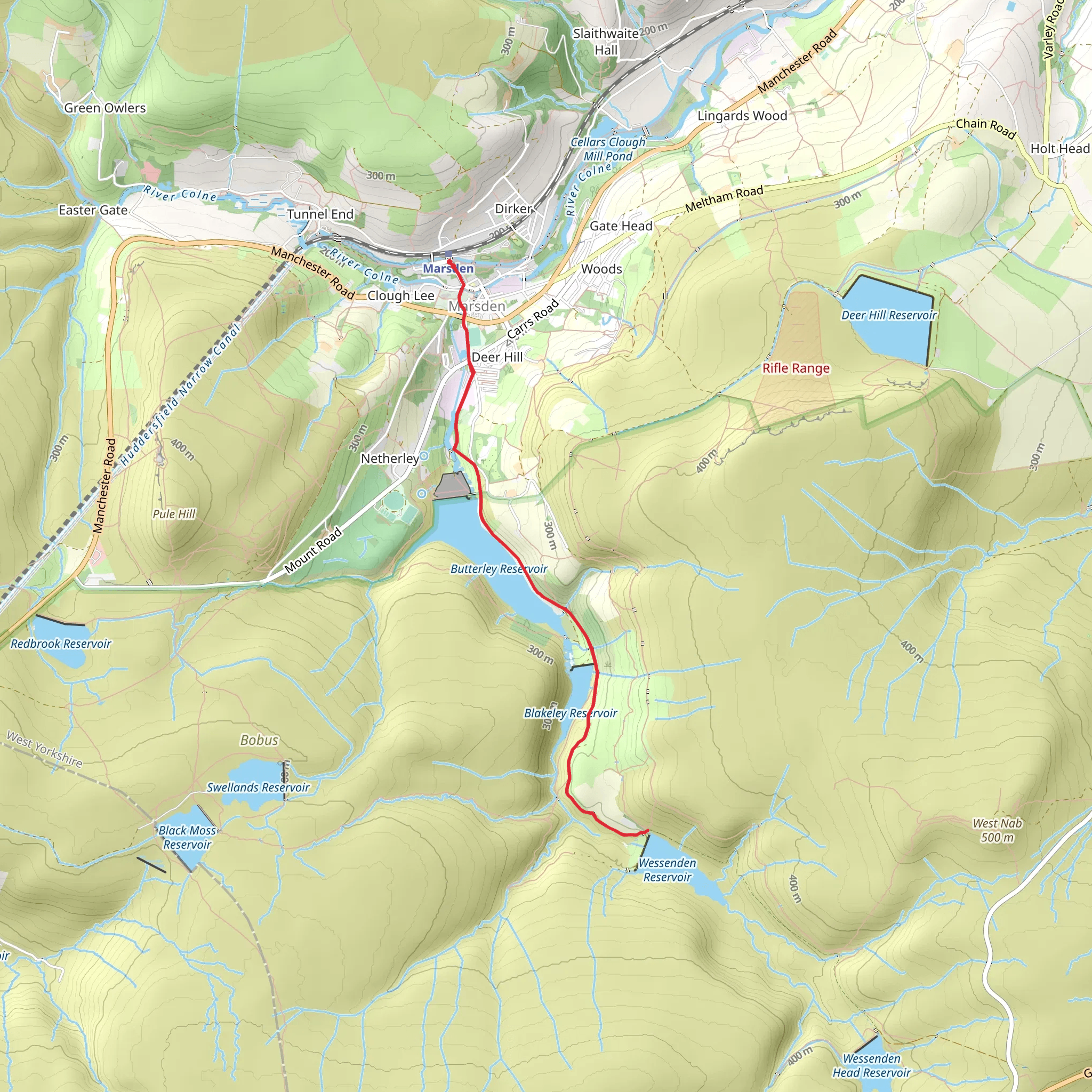 Butterley Reservoir mobile static map