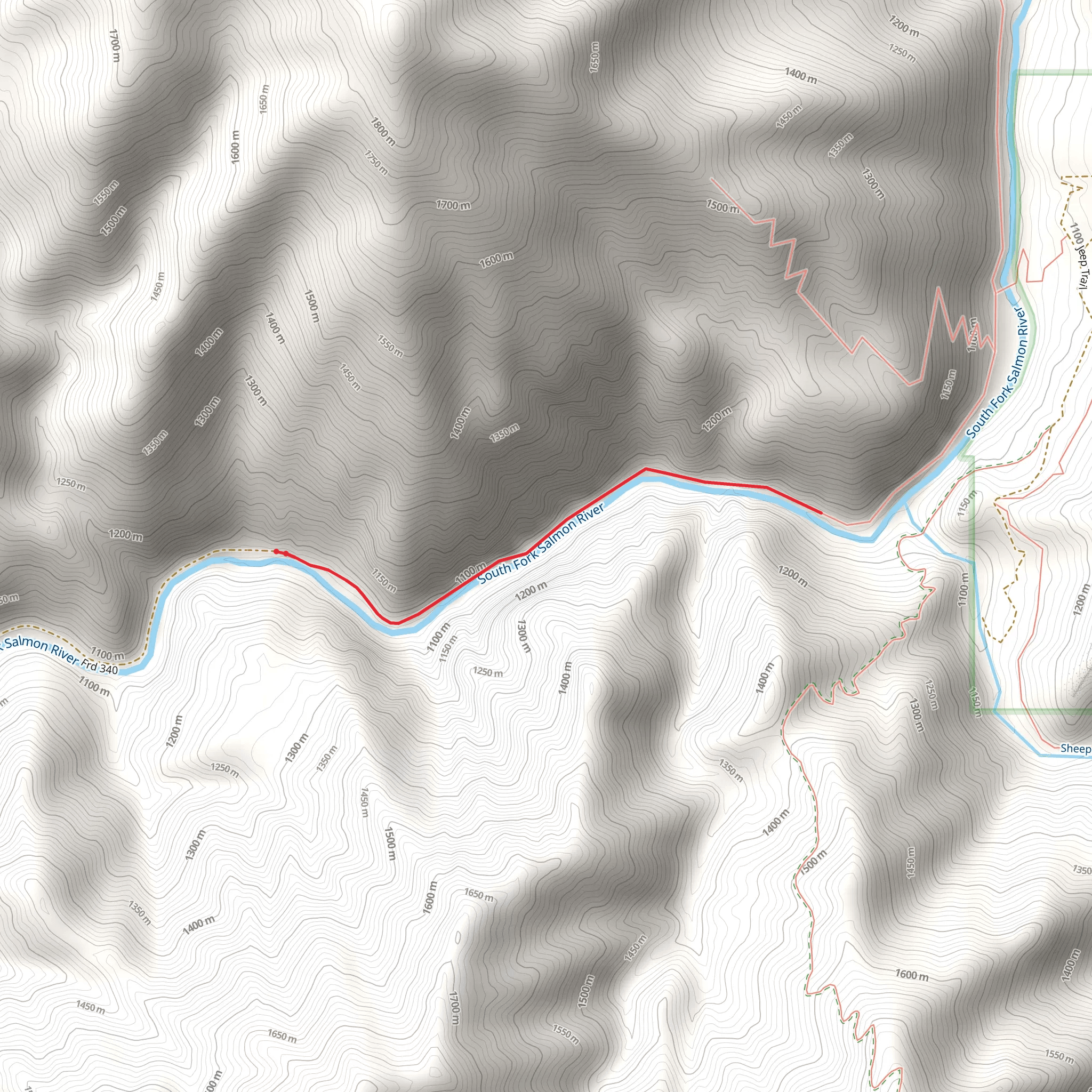 South Fork Salmon River mobile static map