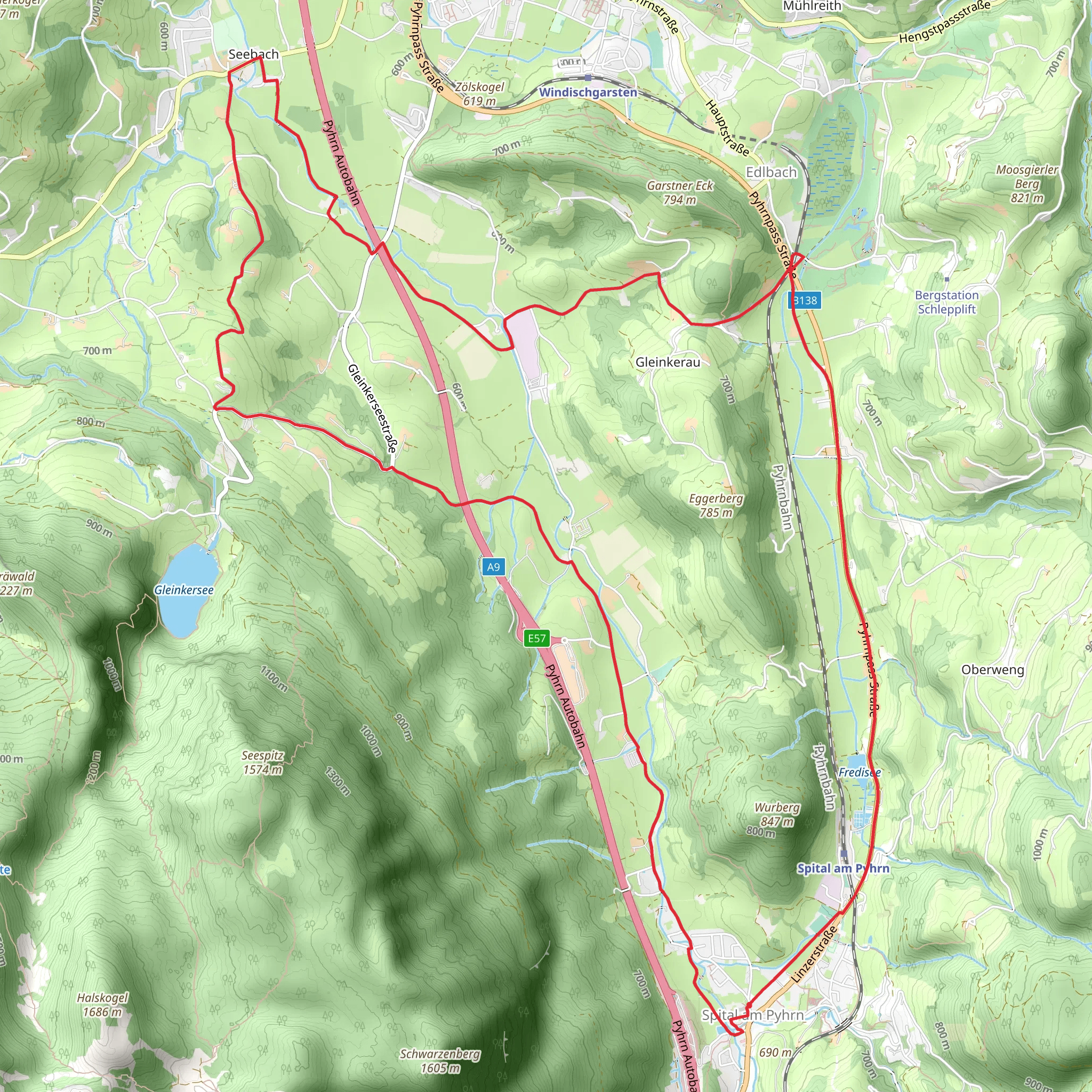 Five Lindens Loop - Spital am Pyhrn mobile static map