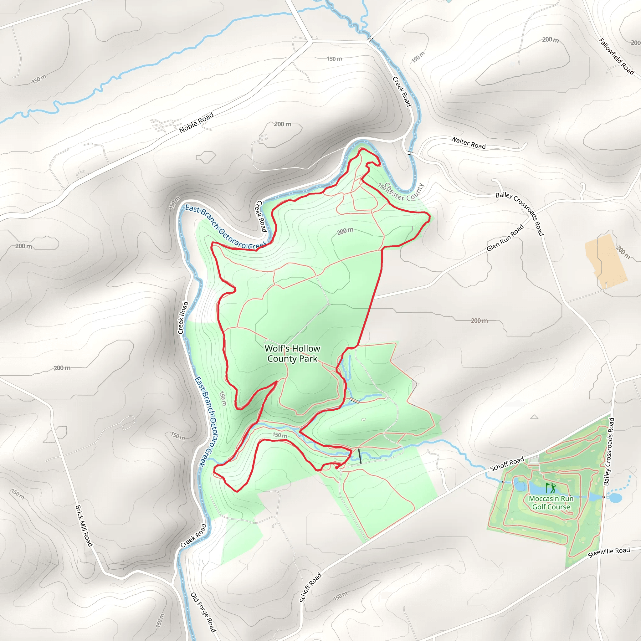 Wolfs Hollow via Drive East Branch Octoraro Creek Loop mobile static map