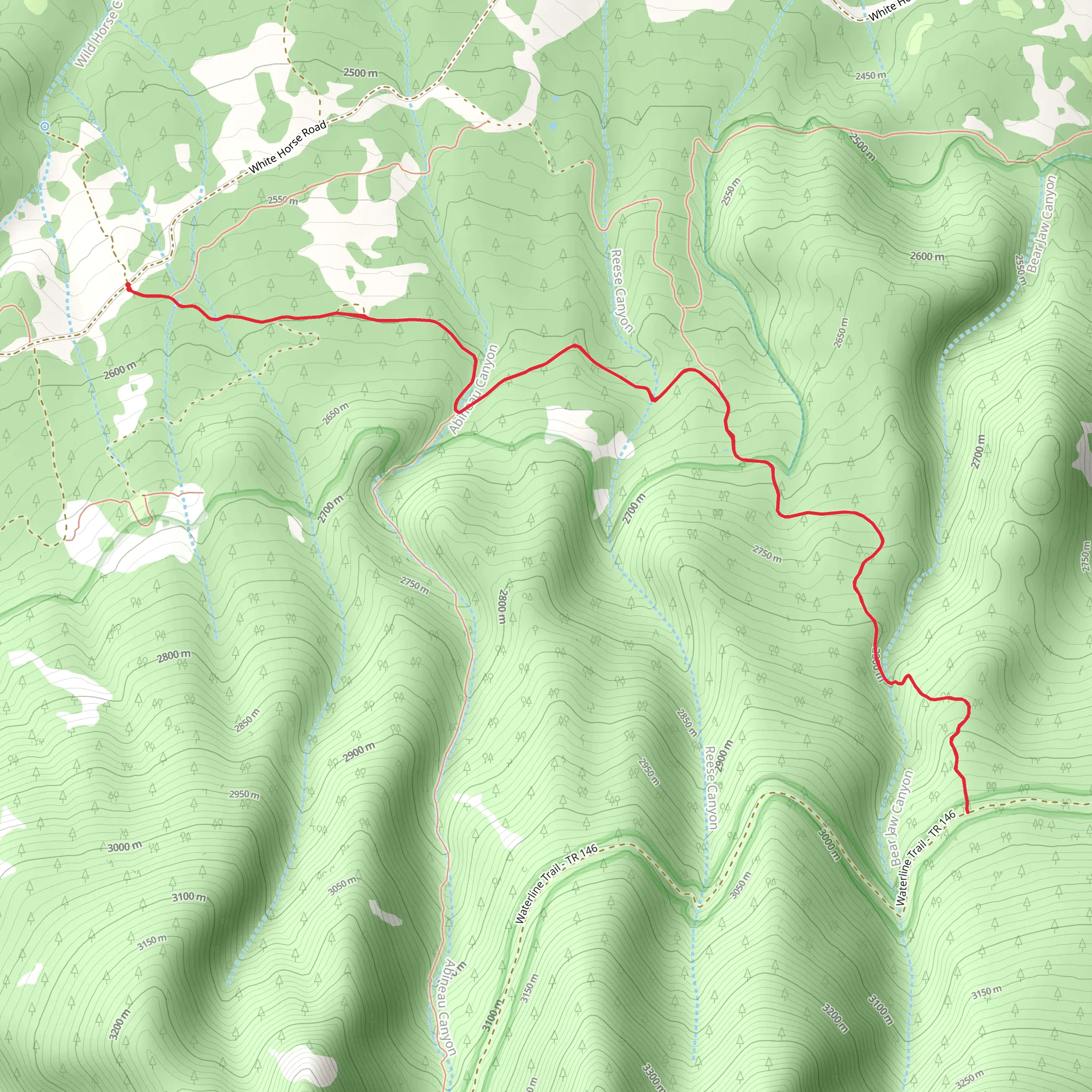Bear Jaw Trail mobile static map