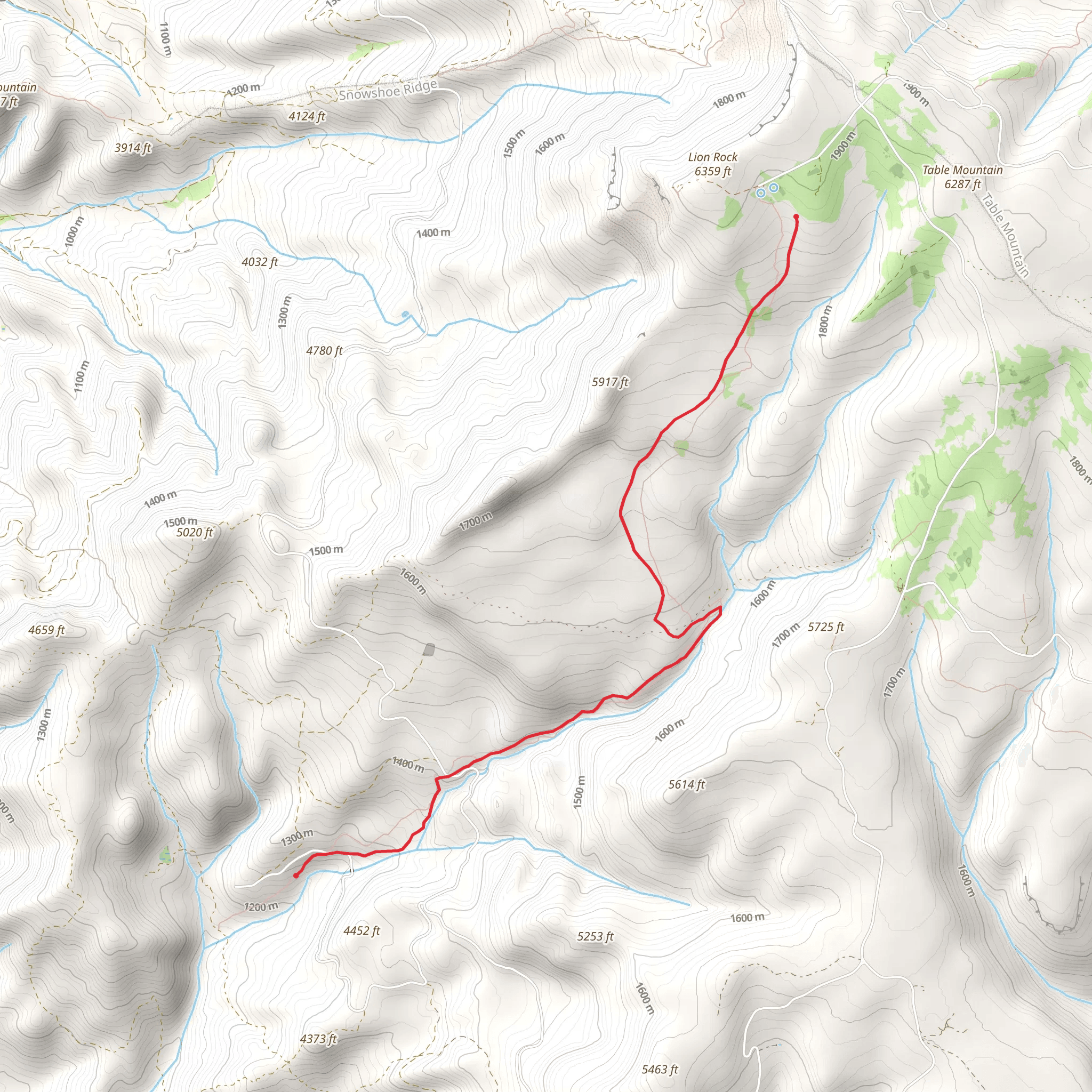 First Creek Trail mobile static map