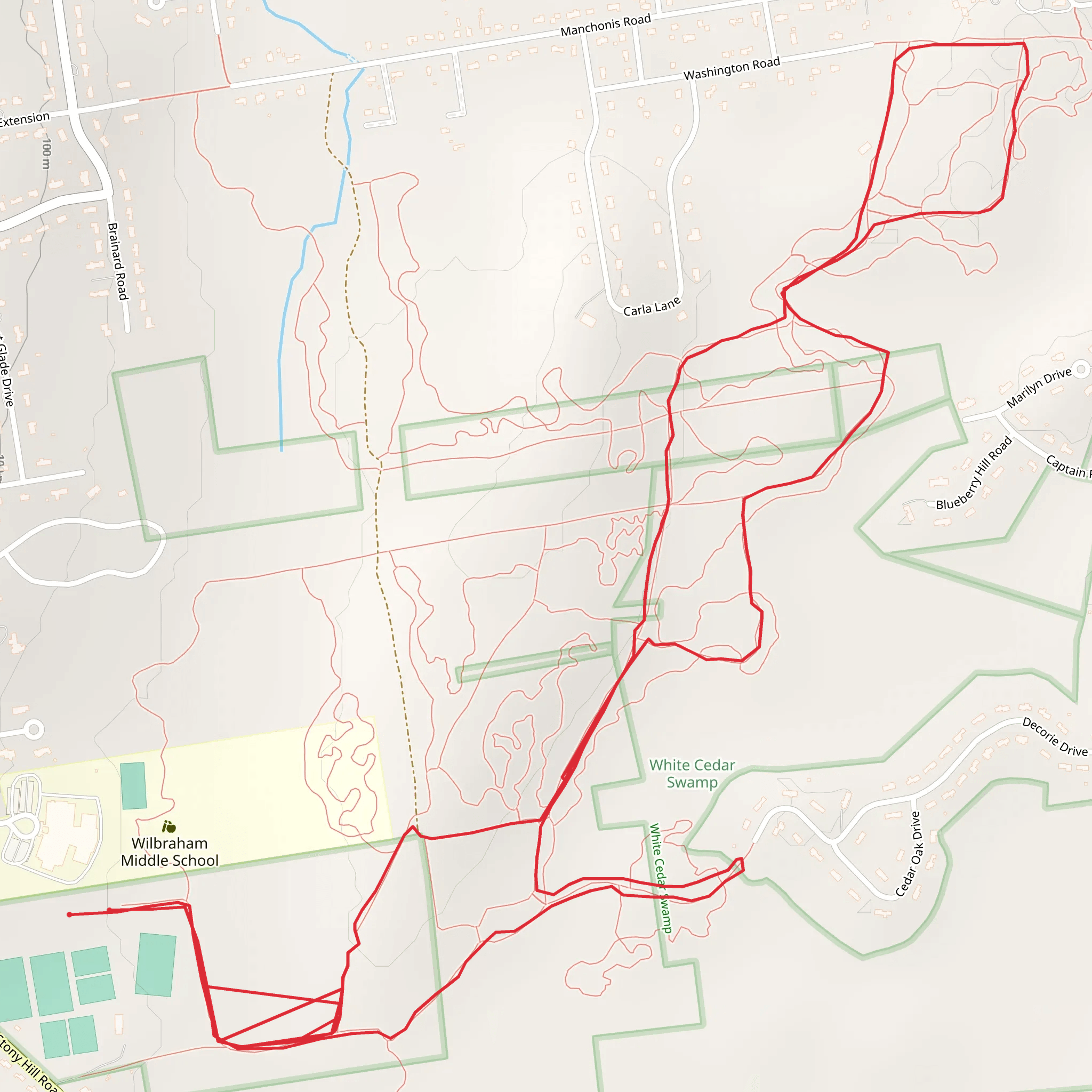 Stony Hill Loop near Ninemile Pond mobile static map