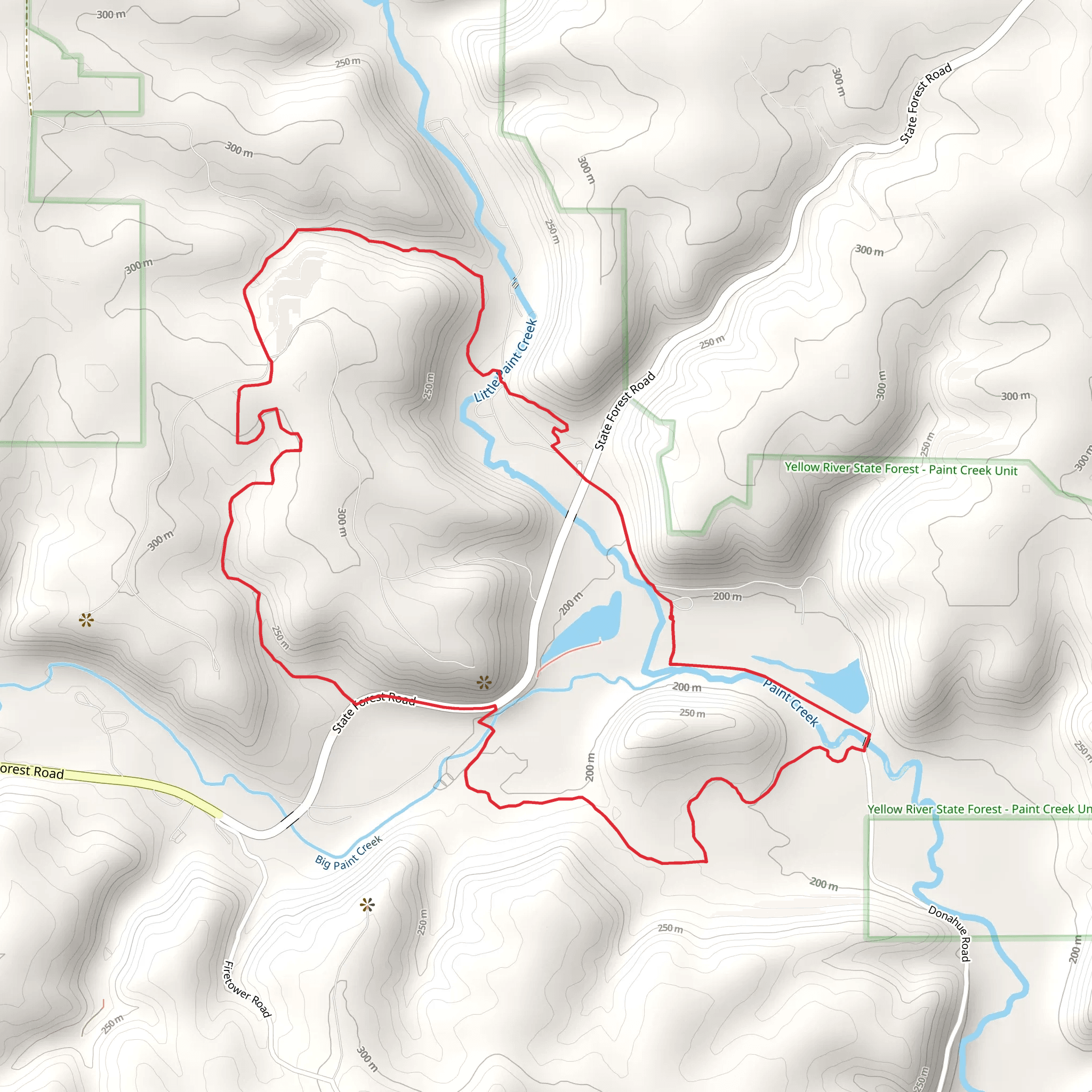 Paint Creek - Larkin Valley Loop Trail mobile static map