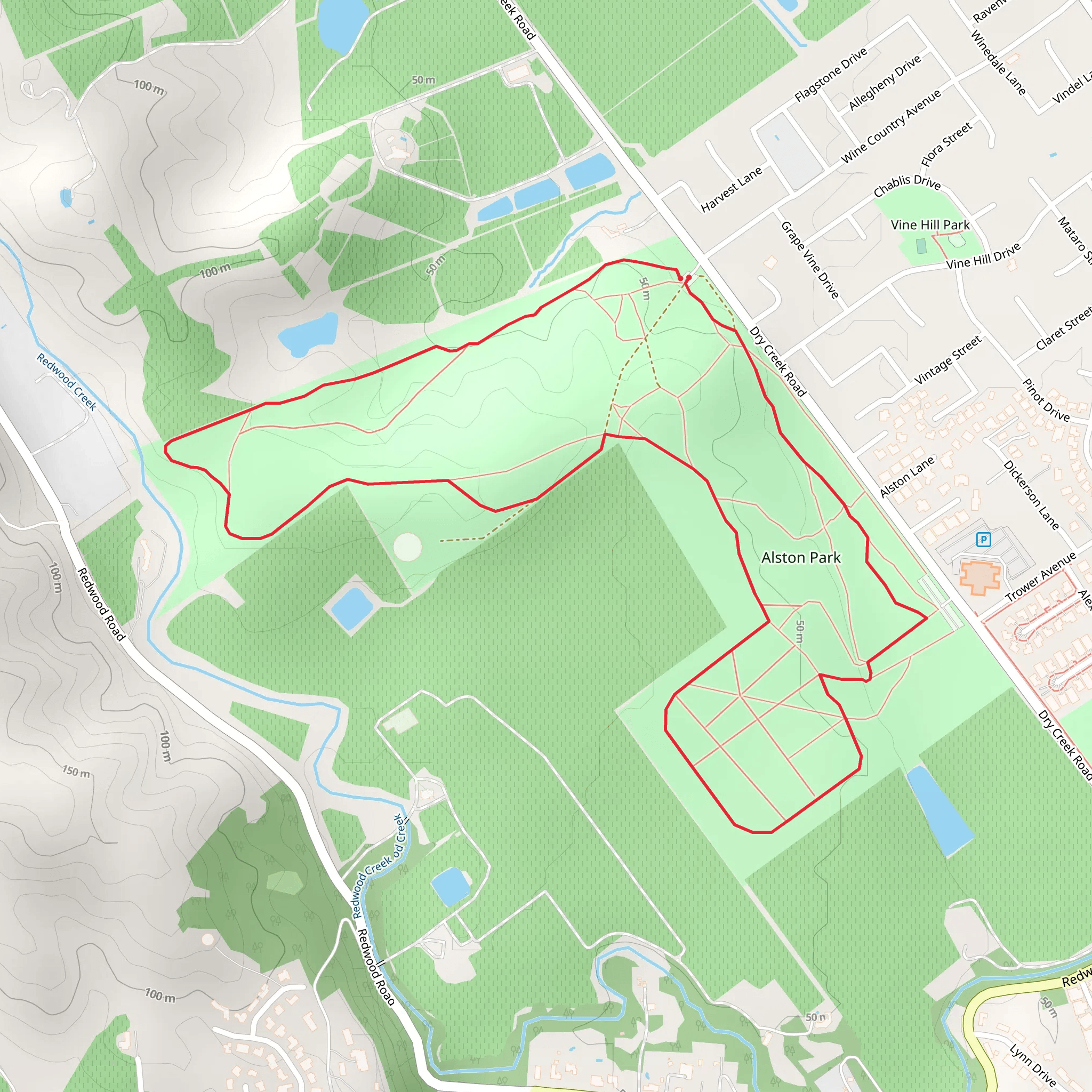 Alston Park Loop mobile static map