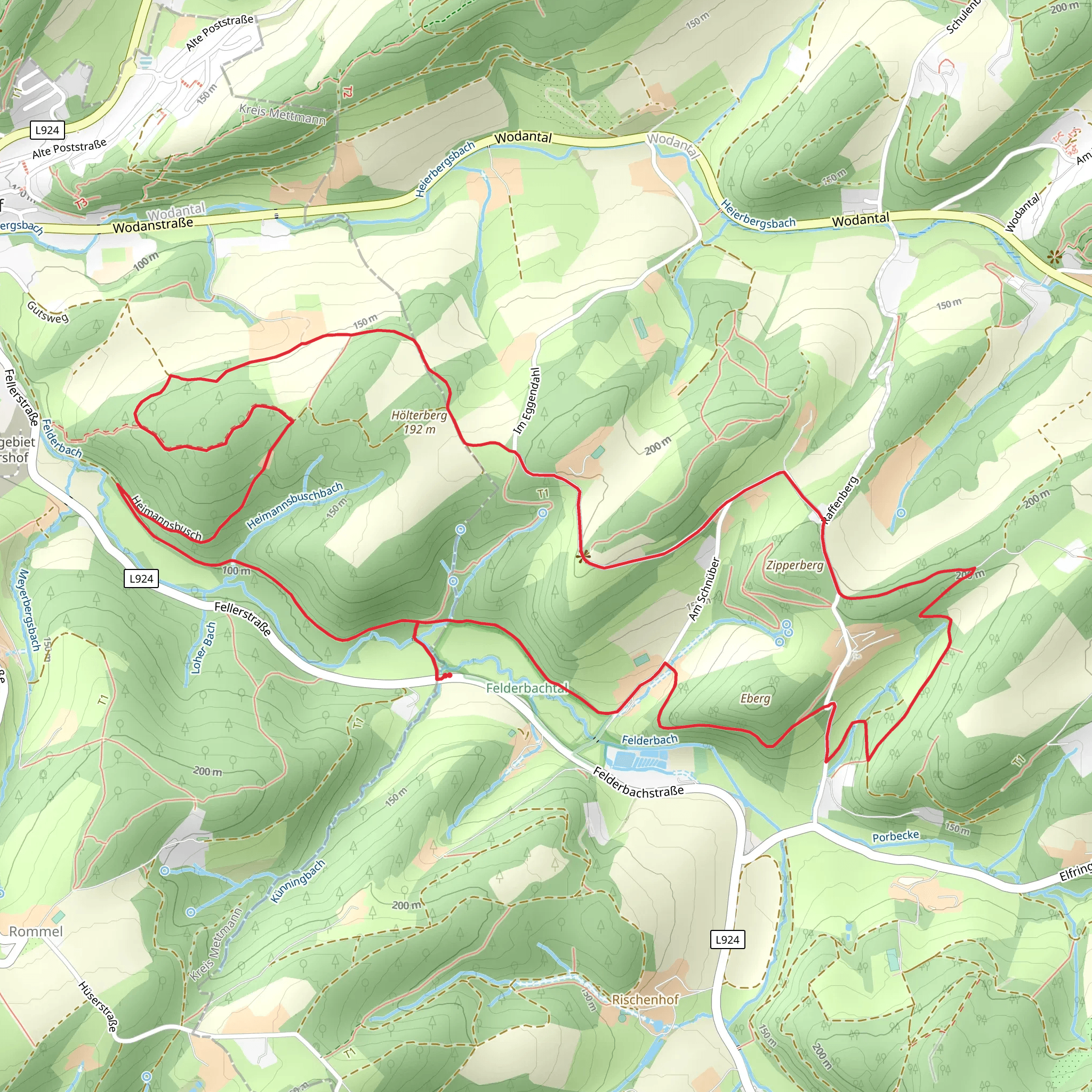 Am Kuenning Rundweg and Huxel Rundweg mobile static map