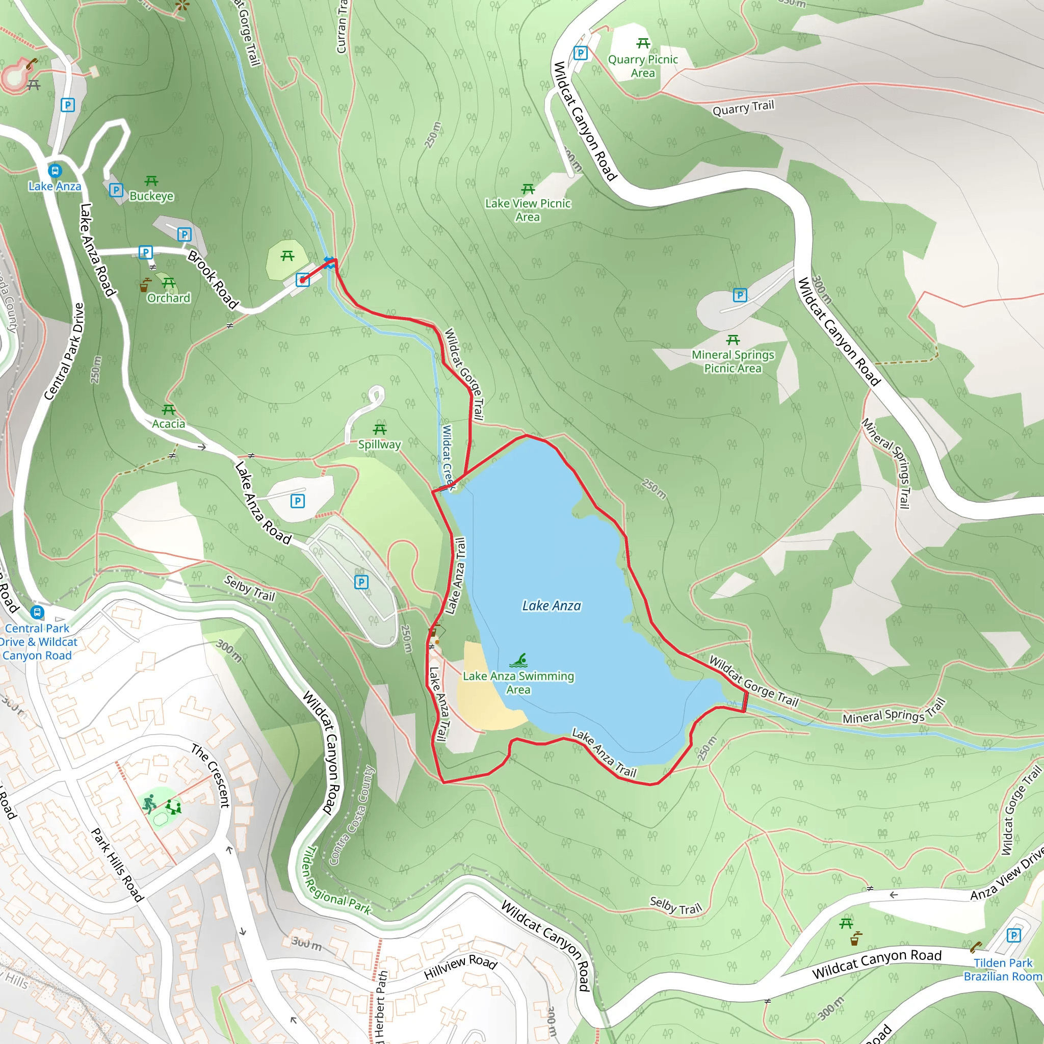 Lake Anza Loop mobile static map
