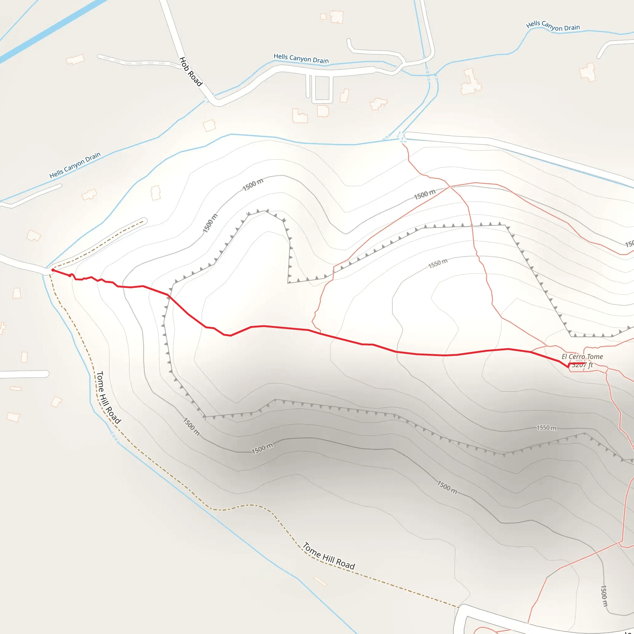 El Cerro Tome mobile static map