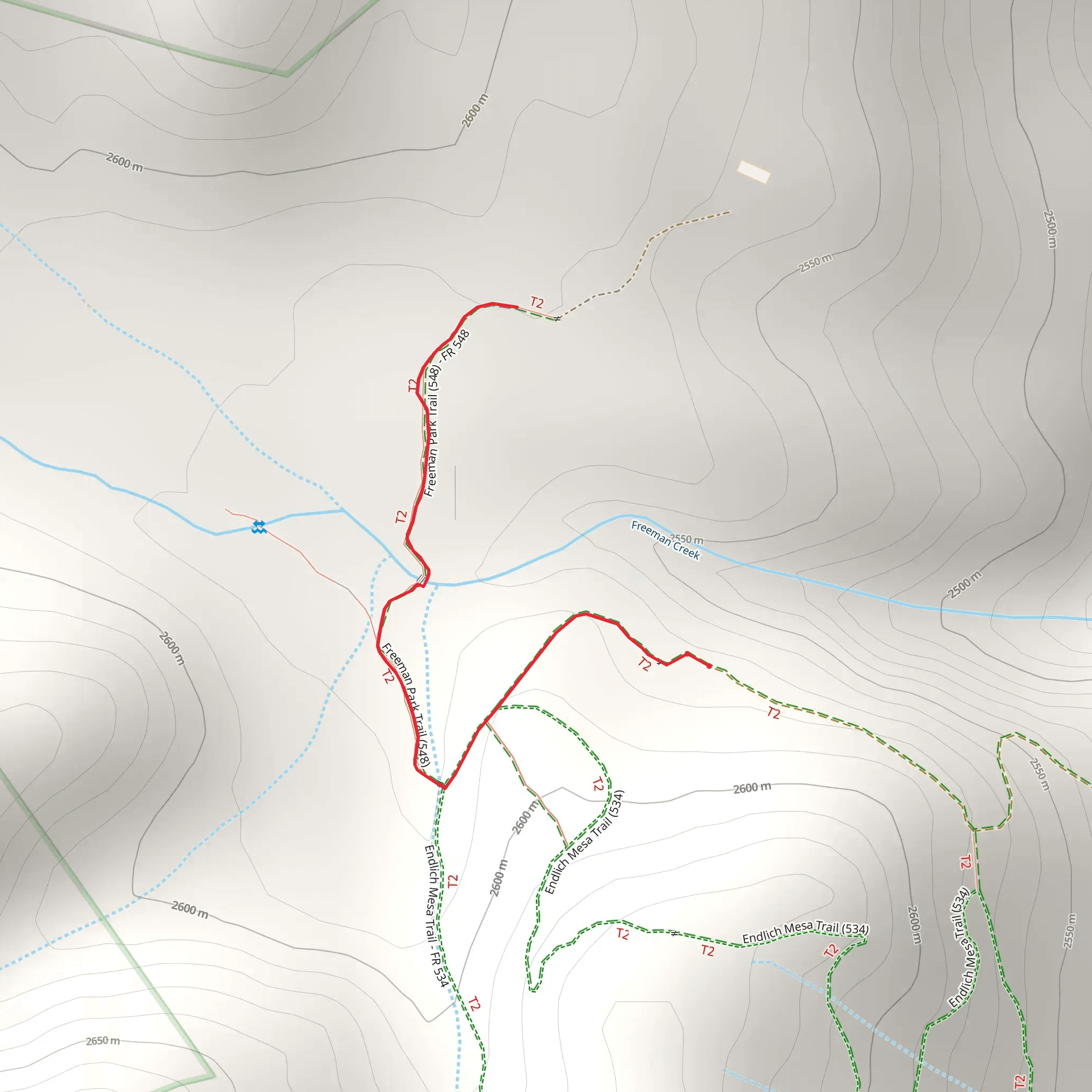 Freeman Park Trail mobile static map