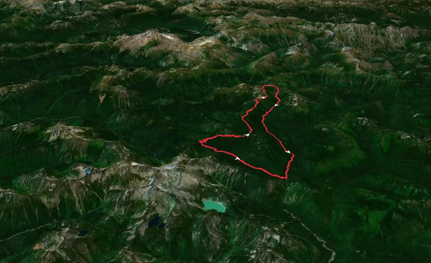 An image depicting the trail Quartz Creek, June Mountain and North Fork Skykomish Loop Trail and its surrounding area.