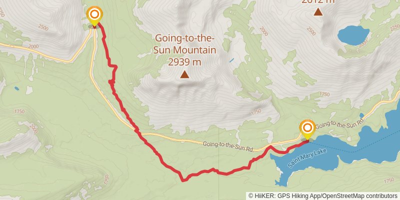 Siyeh Pass Loop stage 2 Map