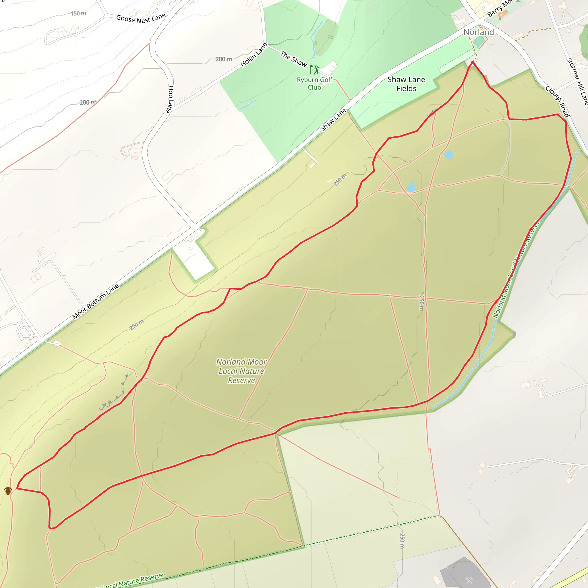 Norland Moor Loop mobile static map