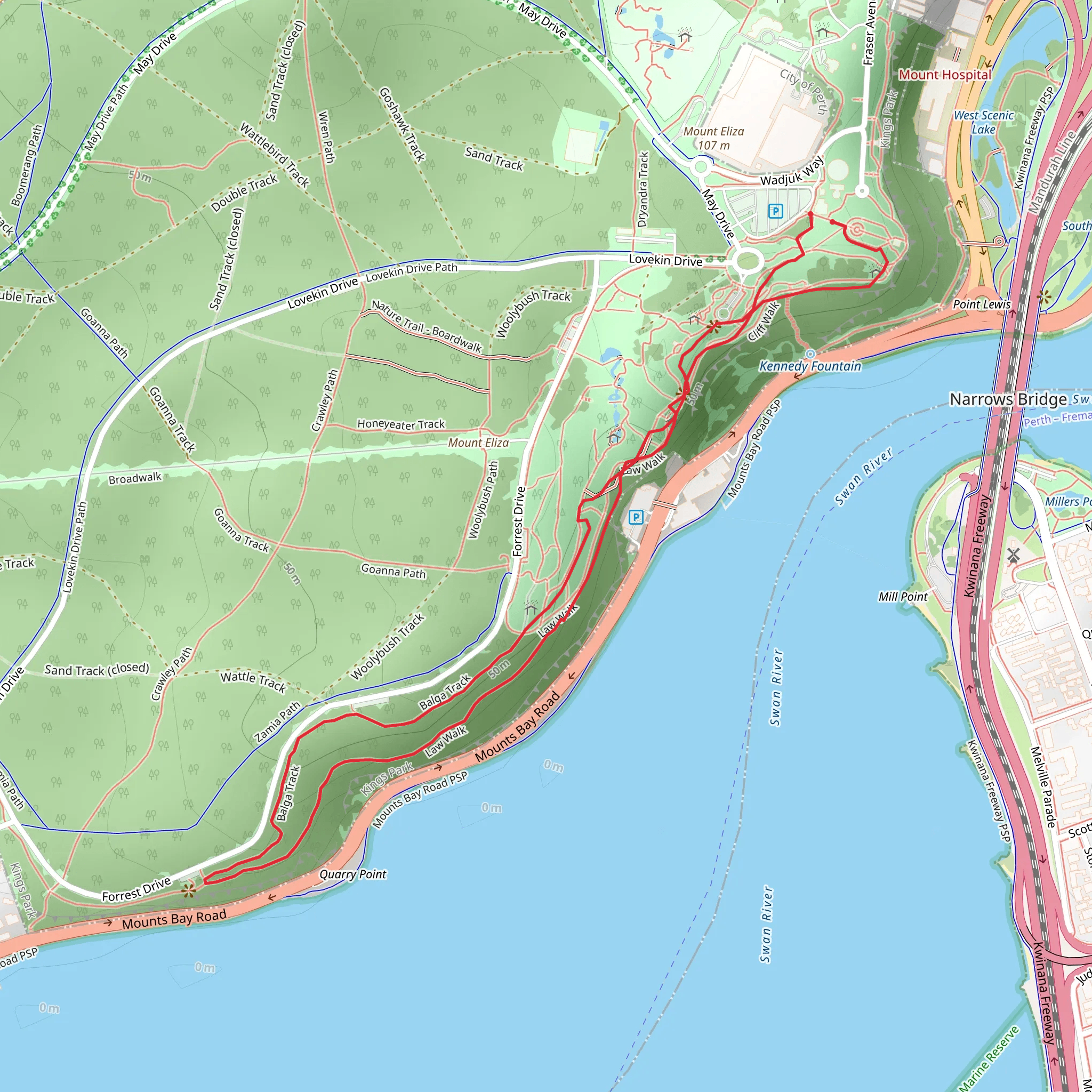 Law Walk Loop mobile static map