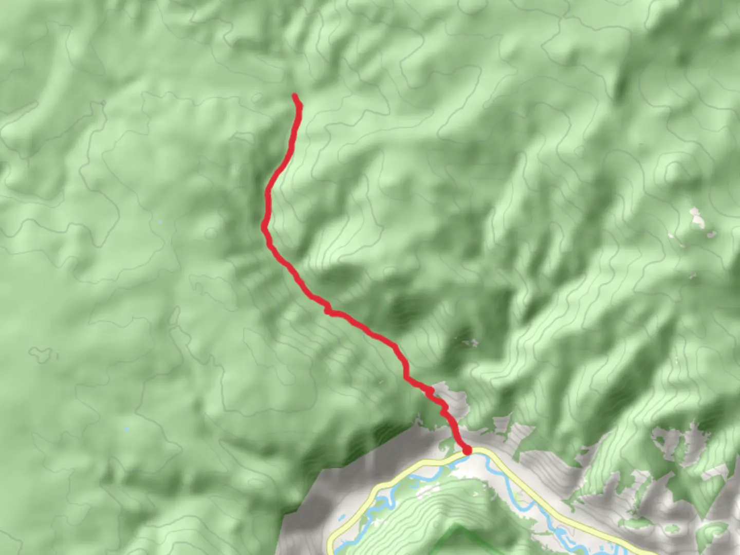 An image depicting the trail Roaring Creek Trail and its surrounding area.