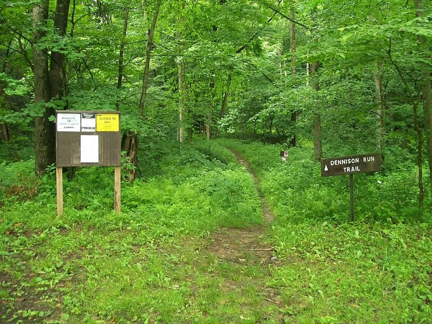 An image depicting the trail Dennison Run and Overlook Trail and its surrounding area.