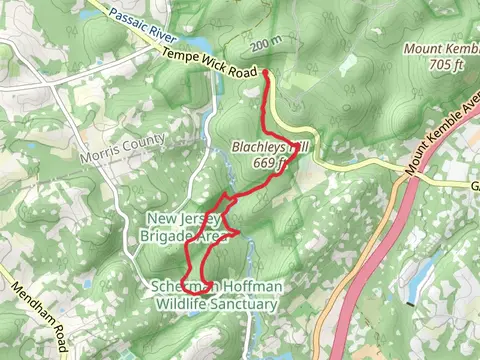 Patriots' Path - Blue and Dogwood Trail - Red