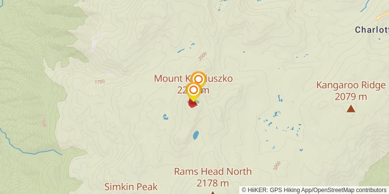 Main Range Walk spur 2 Map
