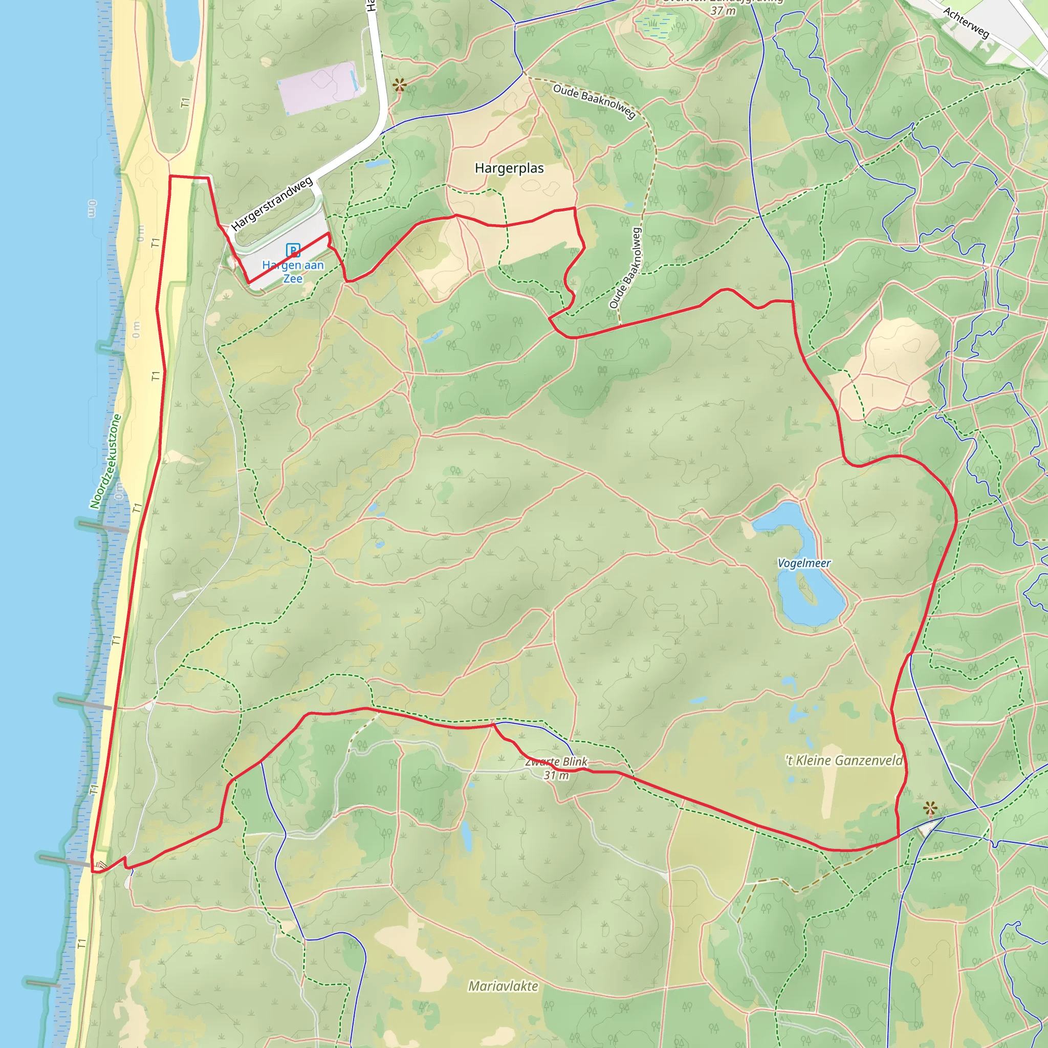 Nieuwe Weg and Baaknol Weg Loop mobile static map