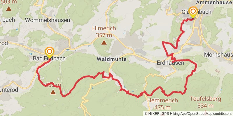 Lahn-Dill-Bergland-Pfad stage 3 Map