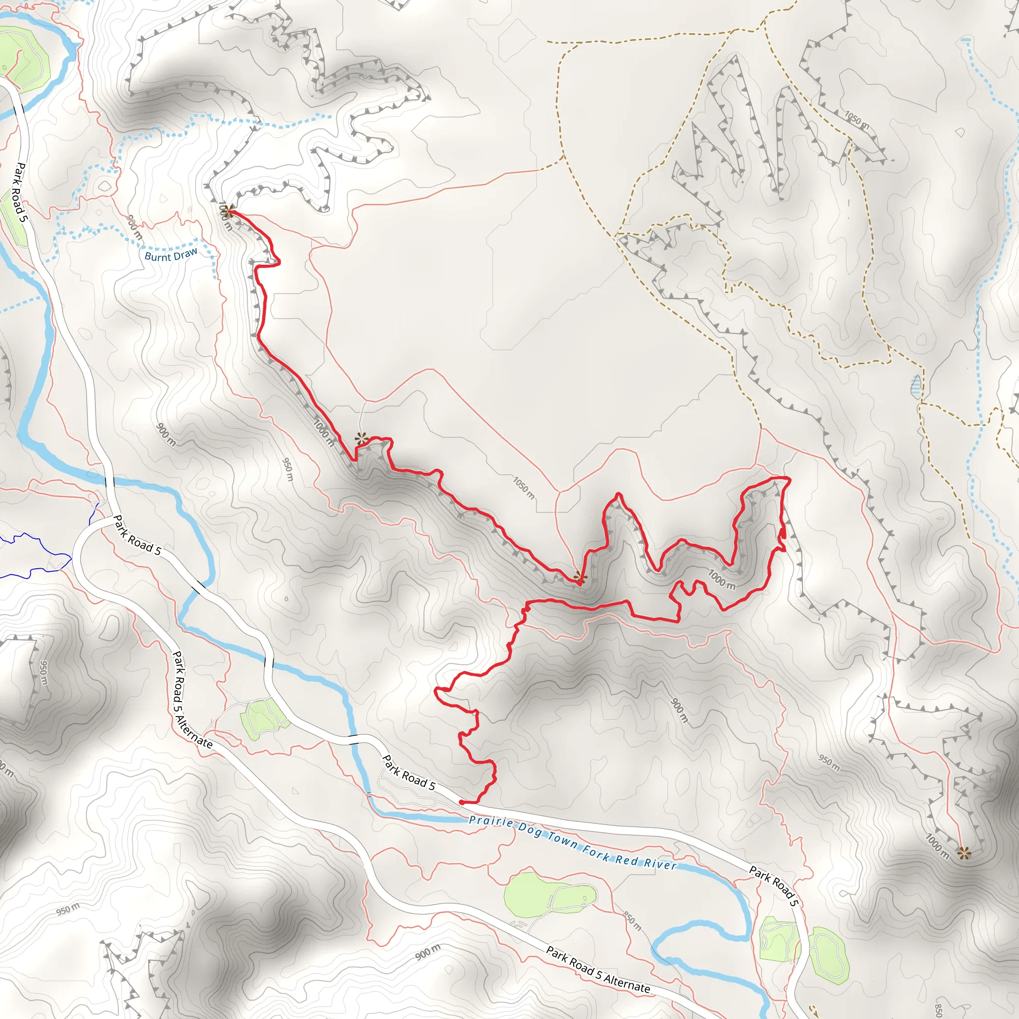 Rock Garden and Rim Trail mobile static map