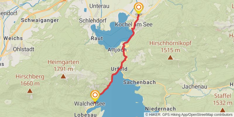Jakobsweg Isar-Loisach-Leutascher Ache-Inn stage 3 Map