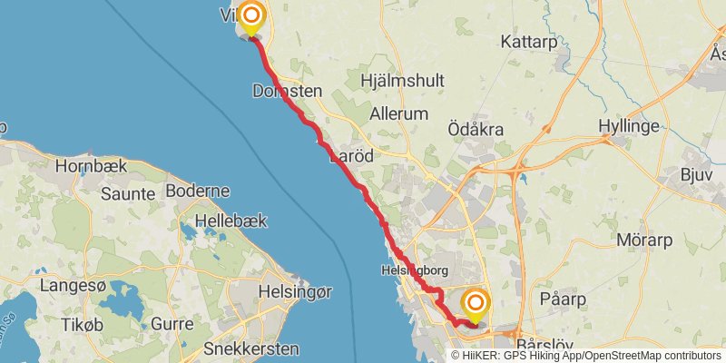 Skåneleden Trail stage 18 Map