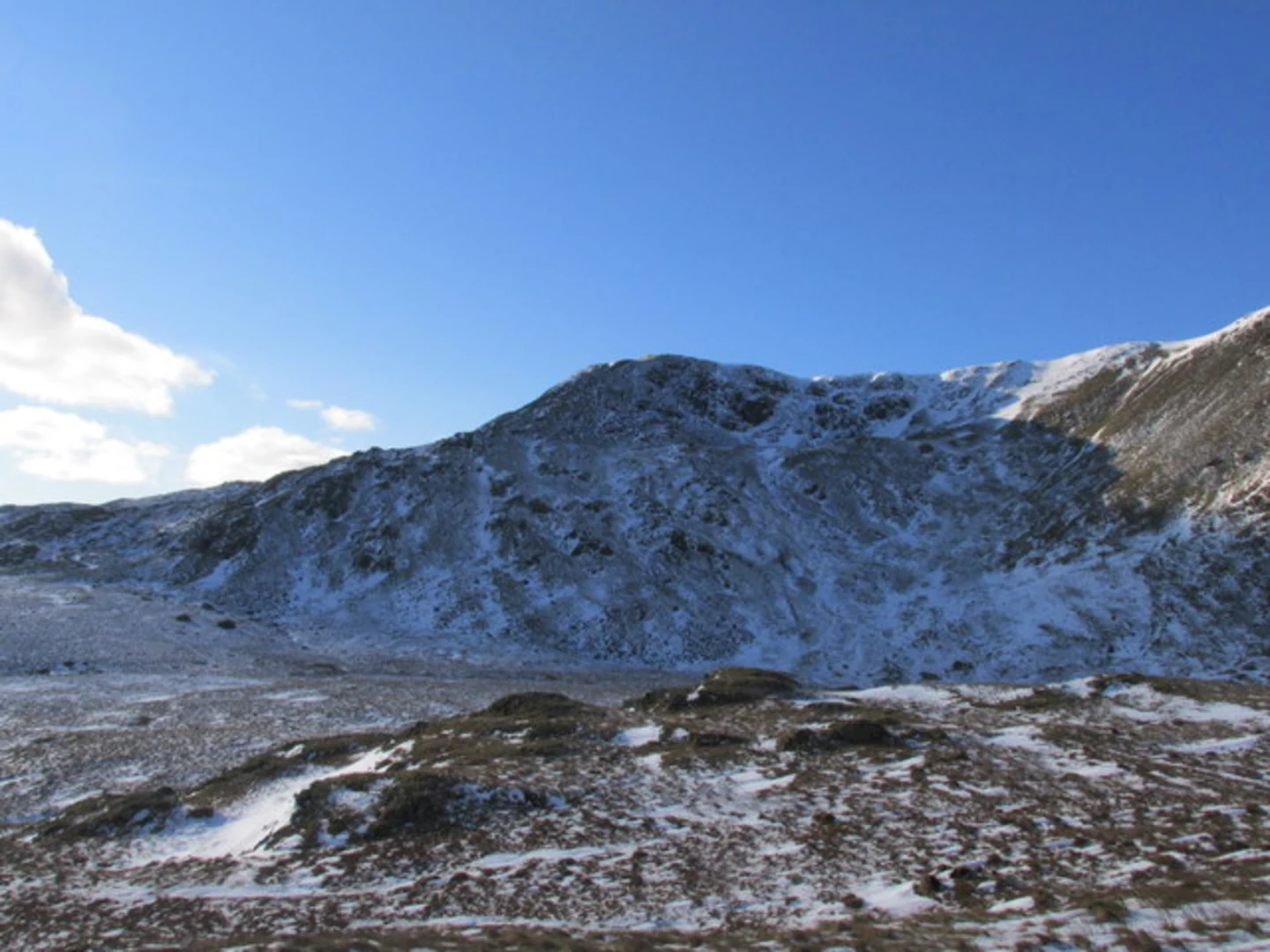 An image depicting the trail Low Water, Old Man of Coniston, Swirl How, Dow Crag and Brown Pike Loop and its surrounding area.
